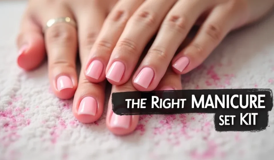 The image shows a collection of manicure tools ideal for choosing the right manicure set kit.