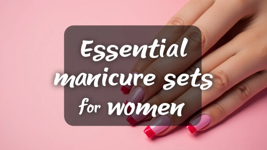 The image shows a collection of essential manicure sets for women neatly arranged.